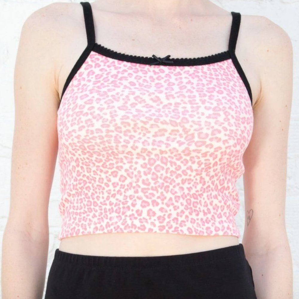 Brandy Melville Cheetah Print Pink Tank